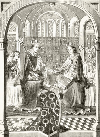 King Henry VI of England and His Queen Consort, Margaret of Anjou in Their Court, from 